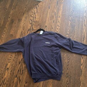 Navy blue adidas crew neck
